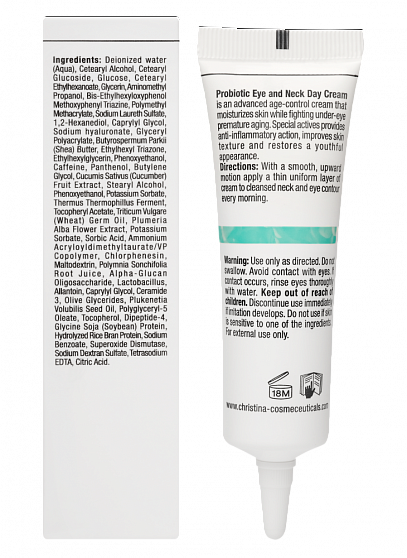 Christina Unstress Probiotic Day Cream Eye & Neck SPF 12 – Дневной крем для кожи вокруг глаз и шеи SPF 12, 30 мл