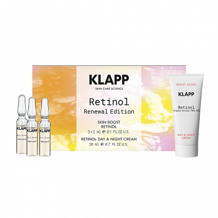 KLAPP Набор крем Retinol Triple Action Pro Age и концентрат Skin Boost Retinol, 1 шт